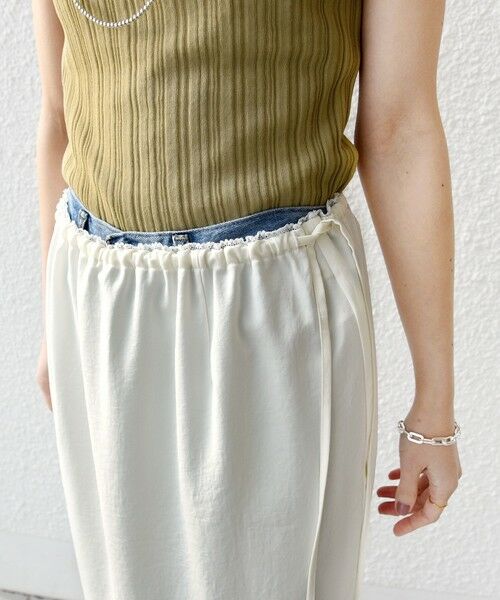 SHIPS / シップス ミニ・ひざ丈スカート | 《予約》〈洗濯機可能〉ダル サテン 裾 レース スカート | 詳細24