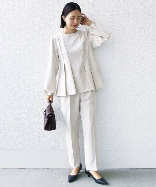 SHIPS / シップス スラックス・ドレスパンツ | 〈手洗い可能〉ダブル クロス パンツ オフホワイト（セレモニー対応可） | 詳細12