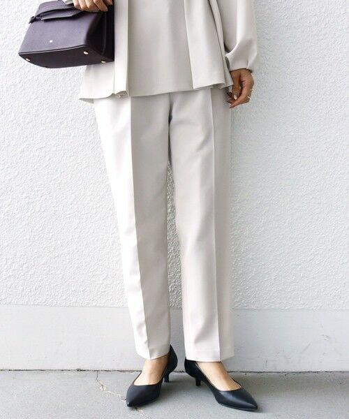 SHIPS / シップス スラックス・ドレスパンツ | 〈手洗い可能〉ダブル クロス パンツ オフホワイト（セレモニー対応可） | 詳細14