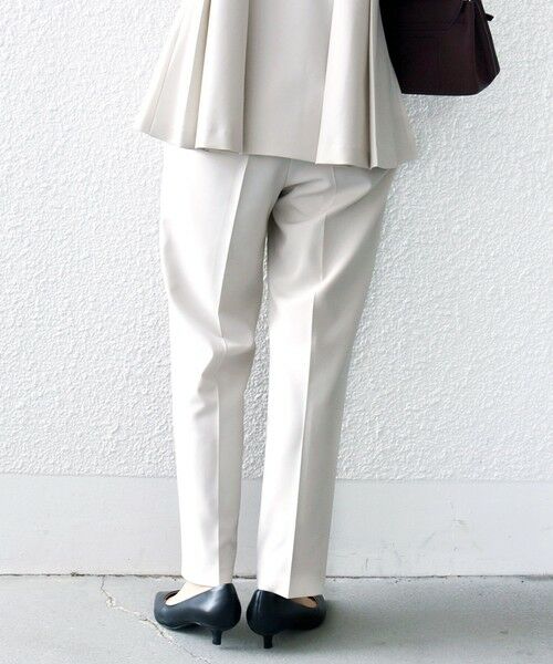 SHIPS / シップス スラックス・ドレスパンツ | 〈手洗い可能〉ダブル クロス パンツ オフホワイト（セレモニー対応可） | 詳細15