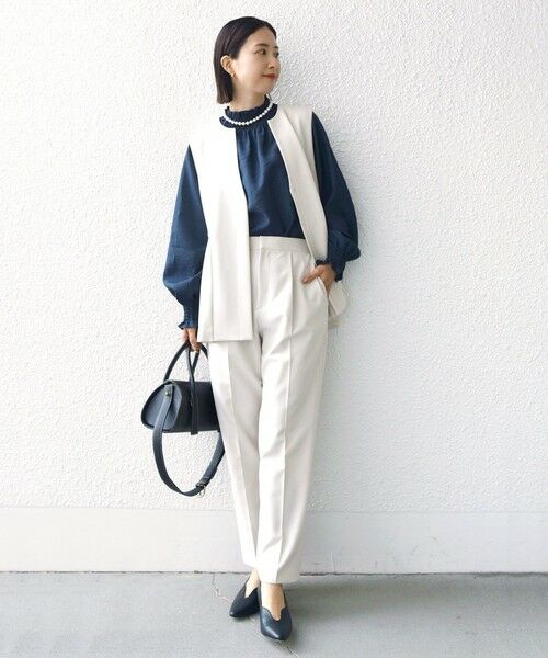 SHIPS / シップス スラックス・ドレスパンツ | 〈手洗い可能〉ダブル クロス パンツ オフホワイト（セレモニー対応可） | 詳細17