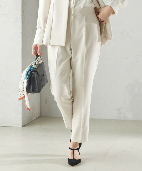 SHIPS / シップス スラックス・ドレスパンツ | 〈手洗い可能〉ダブル クロス パンツ オフホワイト（セレモニー対応可） | 詳細7
