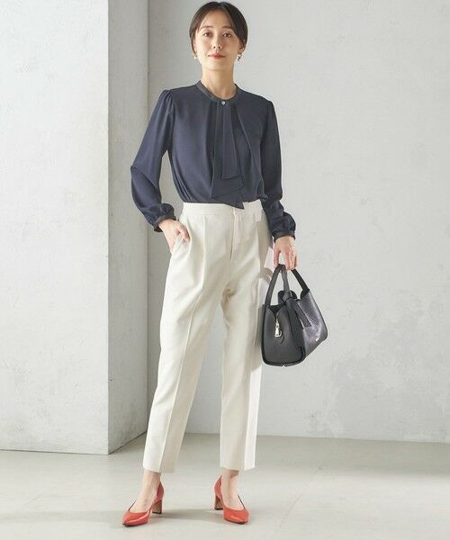 SHIPS / シップス スラックス・ドレスパンツ | 〈手洗い可能〉ダブル クロス パンツ オフホワイト（セレモニー対応可） | 詳細8