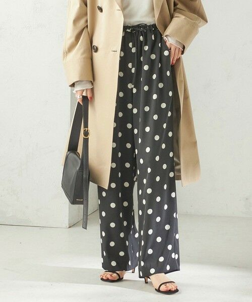 SHIPS / シップス その他パンツ | 《予約》〈手洗い可能〉ソルベ ツイル ドット ドロスト パンツ(ブラック)