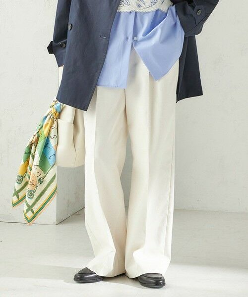 SHIPS / シップス その他パンツ | 《予約》〈UVカット・吸水速乾・手洗い可能〉綿麻混 オックス 2タック ストレート パンツ | 詳細11