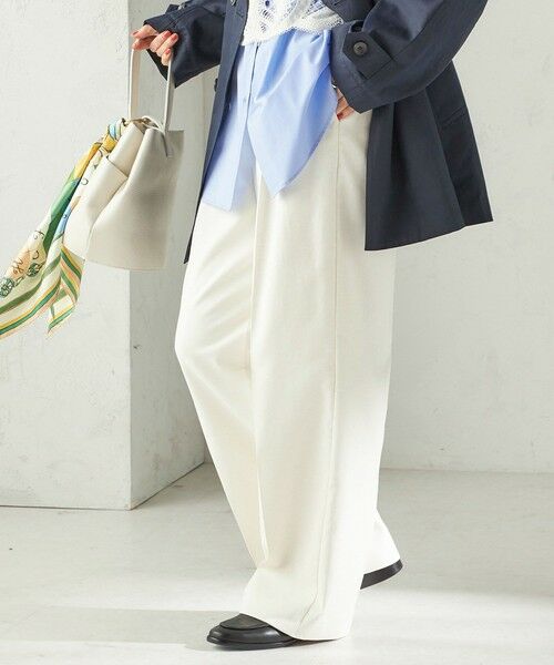 SHIPS / シップス その他パンツ | 《予約》〈UVカット・吸水速乾・手洗い可能〉綿麻混 オックス 2タック ストレート パンツ | 詳細12