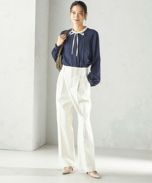 SHIPS / シップス その他パンツ | 《予約》〈UVカット・吸水速乾・手洗い可能〉綿麻混 オックス 2タック ストレート パンツ | 詳細2