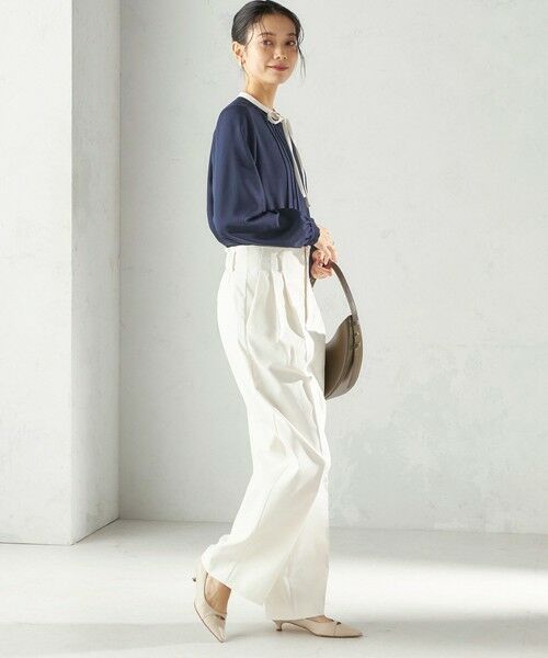 SHIPS / シップス その他パンツ | 《予約》〈UVカット・吸水速乾・手洗い可能〉綿麻混 オックス 2タック ストレート パンツ | 詳細4