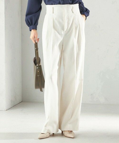 SHIPS / シップス その他パンツ | 《予約》〈UVカット・吸水速乾・手洗い可能〉綿麻混 オックス 2タック ストレート パンツ | 詳細5