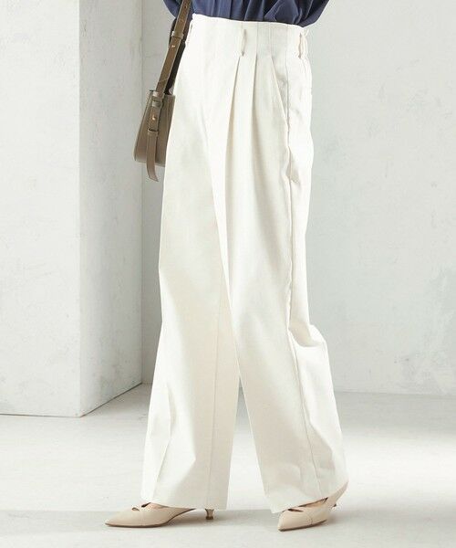 SHIPS / シップス その他パンツ | 《予約》〈UVカット・吸水速乾・手洗い可能〉綿麻混 オックス 2タック ストレート パンツ | 詳細8