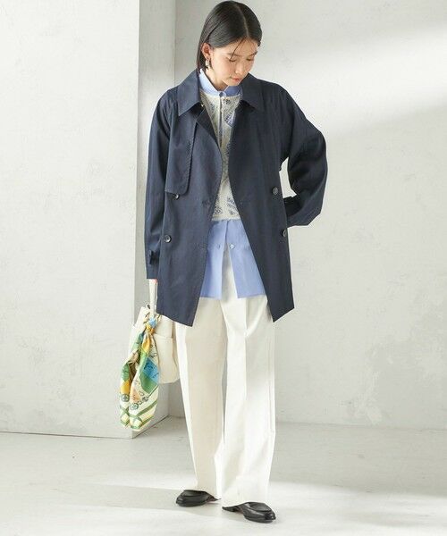 SHIPS / シップス その他パンツ | 《予約》〈UVカット・吸水速乾・手洗い可能〉綿麻混 オックス 2タック ストレート パンツ | 詳細9