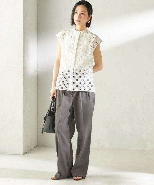 SHIPS / シップス その他パンツ | 〈UVカット / 吸水速乾 / 手洗い可能〉綿麻混 オックス 2タック ストレート パンツ | 詳細21