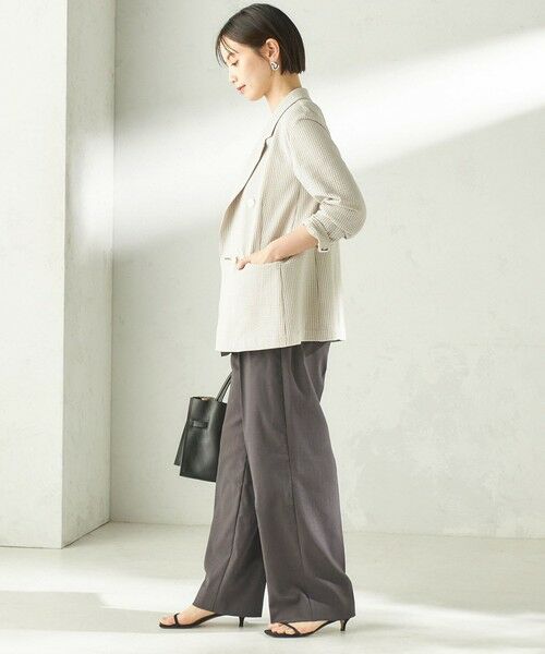 SHIPS / シップス その他パンツ | 〈UVカット / 吸水速乾 / 手洗い可能〉綿麻混 オックス 2タック ストレート パンツ | 詳細29