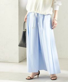 SHIPS / シップス ロング・マキシ丈スカート | 《予約》〈 接触冷感 / 撥水加工〉TEXBRID(R) タフタ ギャザー スカート