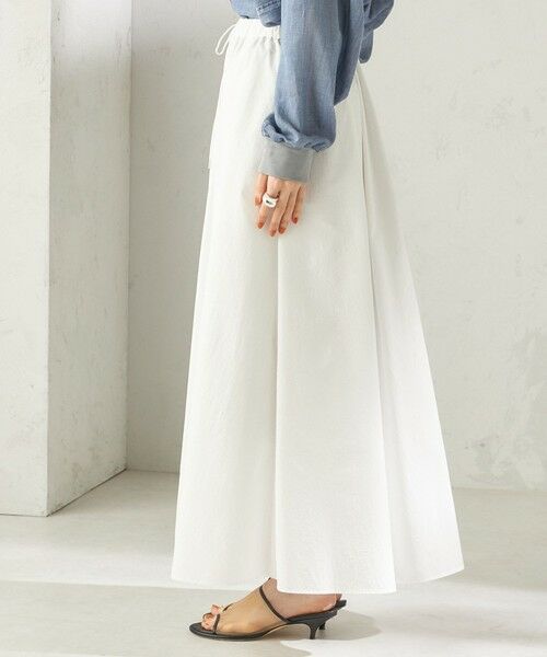 SHIPS / シップス ロング・マキシ丈スカート | 《予約》〈 接触冷感 / 撥水加工〉TEXBRID(R) タフタ ギャザー スカート | 詳細12