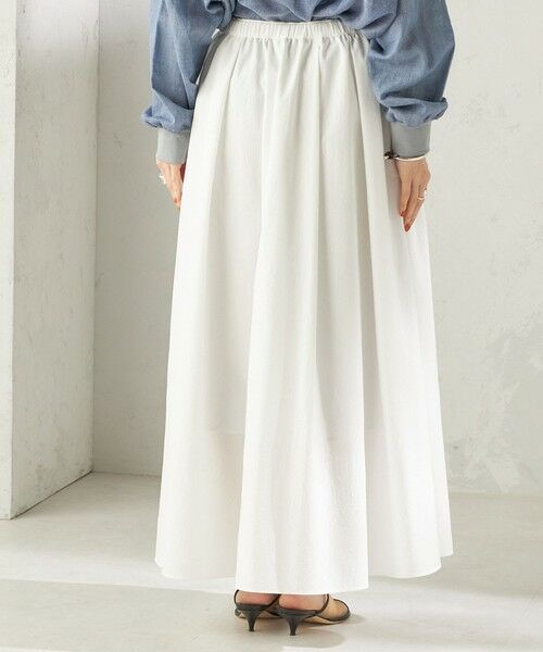 SHIPS / シップス ロング・マキシ丈スカート | 《予約》〈 接触冷感 / 撥水加工〉TEXBRID(R) タフタ ギャザー スカート | 詳細13