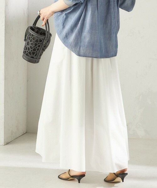 SHIPS / シップス ロング・マキシ丈スカート | 《予約》〈 接触冷感 / 撥水加工〉TEXBRID(R) タフタ ギャザー スカート | 詳細6