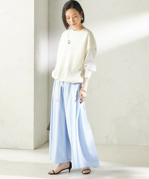 SHIPS / シップス ロング・マキシ丈スカート | 《予約》〈 接触冷感 / 撥水加工〉TEXBRID(R) タフタ ギャザー スカート | 詳細17