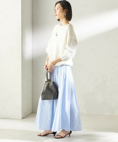 SHIPS / シップス ロング・マキシ丈スカート | 《予約》〈 接触冷感 / 撥水加工〉TEXBRID(R) タフタ ギャザー スカート | 詳細18