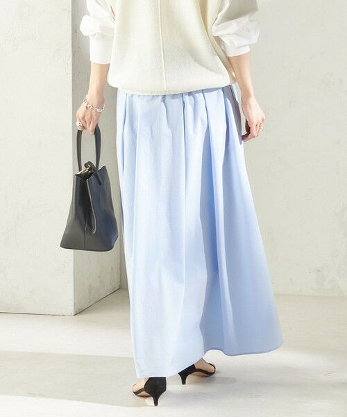 SHIPS / シップス ロング・マキシ丈スカート | 《予約》〈 接触冷感 / 撥水加工〉TEXBRID(R) タフタ ギャザー スカート | 詳細22