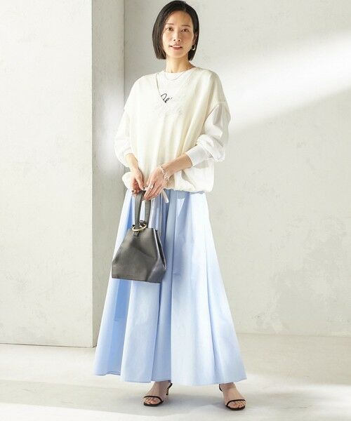 SHIPS / シップス ロング・マキシ丈スカート | 《予約》〈 接触冷感 / 撥水加工〉TEXBRID(R) タフタ ギャザー スカート | 詳細16