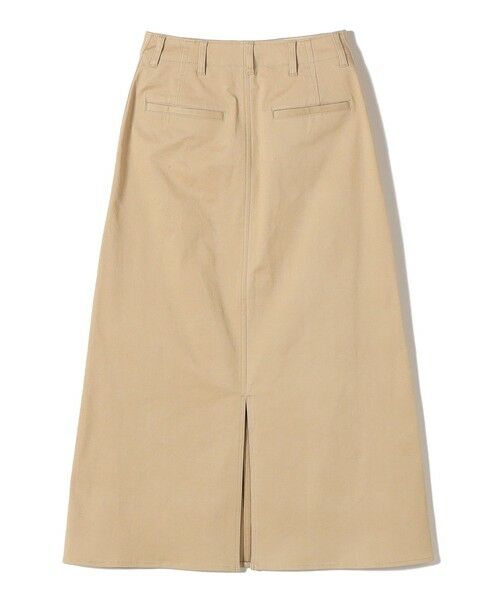 SHIPS / シップス ロング・マキシ丈スカート | 〈洗濯機可能〉ストレッチ チノ 硫化染め ステッチ スカート | 詳細20