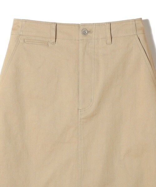 SHIPS / シップス ロング・マキシ丈スカート | 〈洗濯機可能〉ストレッチ チノ 硫化染め ステッチ スカート | 詳細21