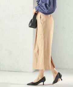 SHIPS / シップス ロング・マキシ丈スカート | 《予約》〈UVカット・吸水速乾・手洗い可能〉綿麻混 オックス ポケット タイト スカート