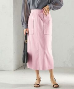 SHIPS / シップス ロング・マキシ丈スカート | 《予約》〈UVカット・吸水速乾・手洗い可能〉綿麻混 オックス ポケット タイト スカート