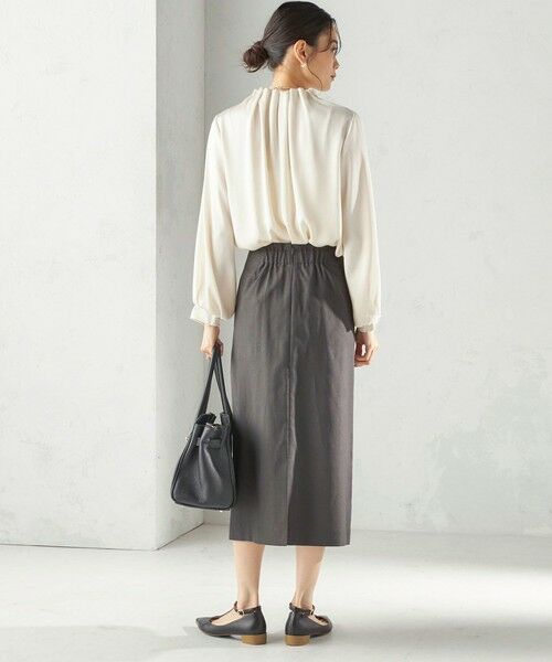 SHIPS / シップス ロング・マキシ丈スカート | 《予約》〈UVカット・吸水速乾・手洗い可能〉綿麻混 オックス ポケット タイト スカート | 詳細3