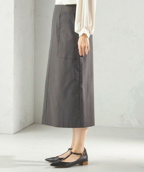 SHIPS / シップス ロング・マキシ丈スカート | 《予約》〈UVカット・吸水速乾・手洗い可能〉綿麻混 オックス ポケット タイト スカート | 詳細20