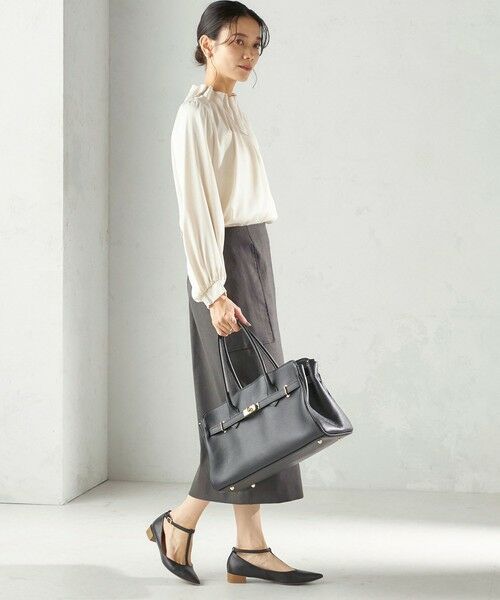 SHIPS / シップス ロング・マキシ丈スカート | 《予約》〈UVカット・吸水速乾・手洗い可能〉綿麻混 オックス ポケット タイト スカート | 詳細4