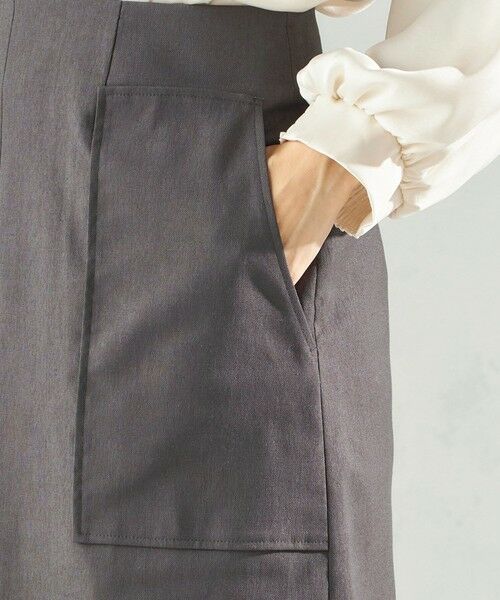 SHIPS / シップス ロング・マキシ丈スカート | 《予約》〈UVカット・吸水速乾・手洗い可能〉綿麻混 オックス ポケット タイト スカート | 詳細23