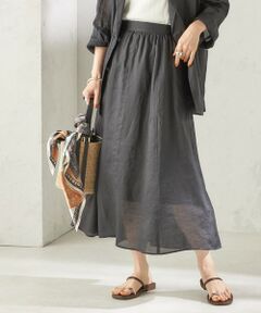 SHIPS / シップス ロング・マキシ丈スカート | 《予約》〈手洗い可能〉ラミー 4 ギャザー スカート