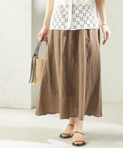 SHIPS / シップス ロング・マキシ丈スカート | 《予約》〈手洗い可能〉ラミー 4 ギャザー スカート