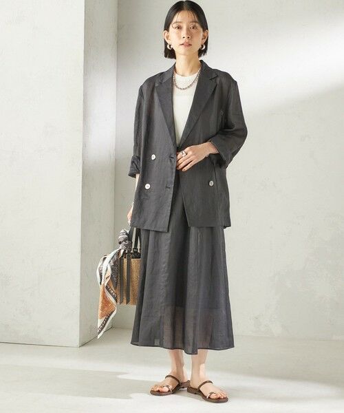 SHIPS / シップス ロング・マキシ丈スカート | 《予約》〈手洗い可能〉ラミー 4 ギャザー スカート | 詳細1