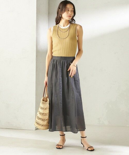 SHIPS / シップス ロング・マキシ丈スカート | 《予約》〈手洗い可能〉ラミー 4 ギャザー スカート | 詳細10