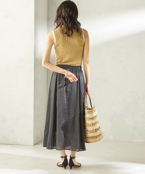 SHIPS / シップス ロング・マキシ丈スカート | 《予約》〈手洗い可能〉ラミー 4 ギャザー スカート | 詳細12