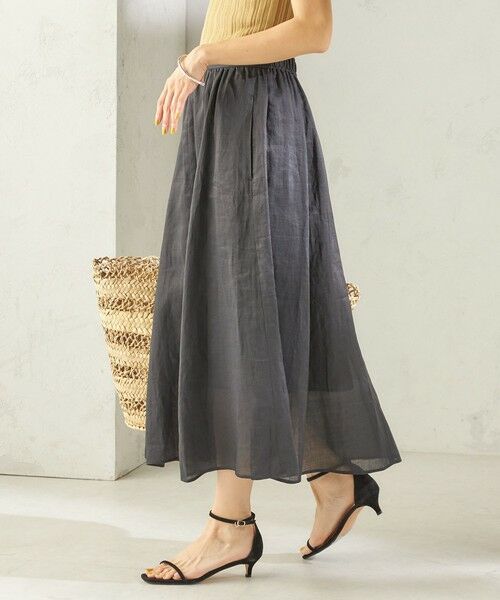 SHIPS / シップス ロング・マキシ丈スカート | 《予約》〈手洗い可能〉ラミー 4 ギャザー スカート | 詳細15