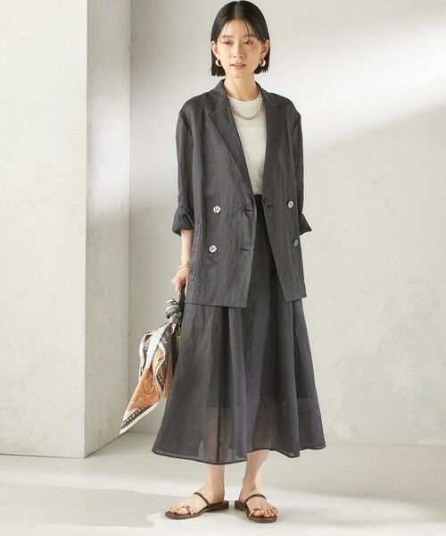 SHIPS / シップス ロング・マキシ丈スカート | 《予約》〈手洗い可能〉ラミー 4 ギャザー スカート | 詳細4