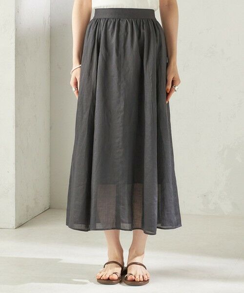 SHIPS / シップス ロング・マキシ丈スカート | 《予約》〈手洗い可能〉ラミー 4 ギャザー スカート | 詳細19