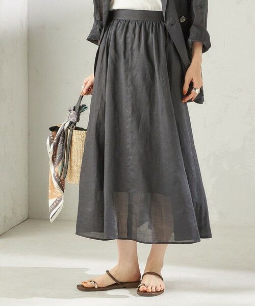 SHIPS / シップス ロング・マキシ丈スカート | 《予約》〈手洗い可能〉ラミー 4 ギャザー スカート | 詳細5