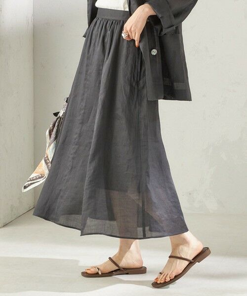 SHIPS / シップス ロング・マキシ丈スカート | 《予約》〈手洗い可能〉ラミー 4 ギャザー スカート | 詳細6