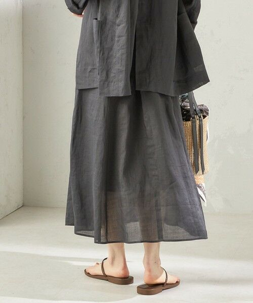 SHIPS / シップス ロング・マキシ丈スカート | 《予約》〈手洗い可能〉ラミー 4 ギャザー スカート | 詳細7