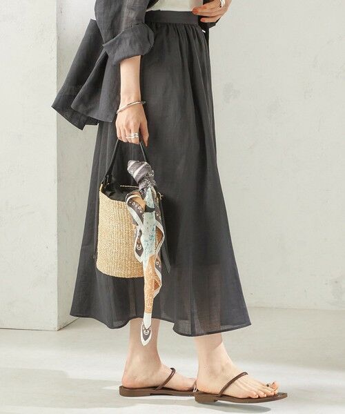 SHIPS / シップス ロング・マキシ丈スカート | 《予約》〈手洗い可能〉ラミー 4 ギャザー スカート | 詳細8