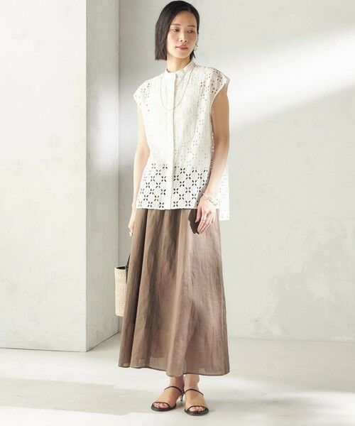 SHIPS / シップス ロング・マキシ丈スカート | 《予約》〈手洗い可能〉ラミー 4 ギャザー スカート | 詳細24