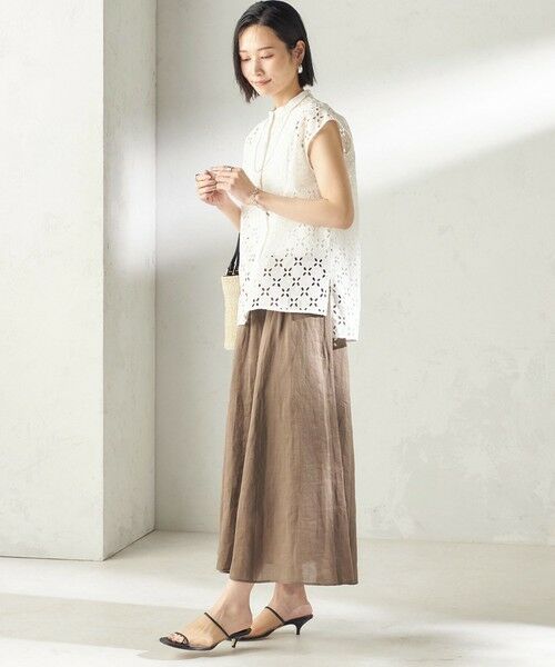 SHIPS / シップス ロング・マキシ丈スカート | 《予約》〈手洗い可能〉ラミー 4 ギャザー スカート | 詳細25