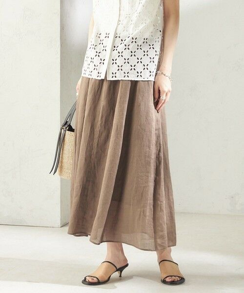 SHIPS / シップス ロング・マキシ丈スカート | 《予約》〈手洗い可能〉ラミー 4 ギャザー スカート | 詳細28