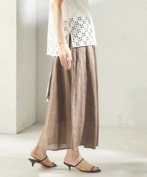 SHIPS / シップス ロング・マキシ丈スカート | 《予約》〈手洗い可能〉ラミー 4 ギャザー スカート | 詳細30