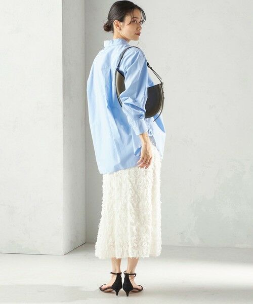 SHIPS / シップス ロング・マキシ丈スカート | 《予約》〈手洗い可能〉シアー カット ジャカード フレア スカート（セレモニー対応可） | 詳細3